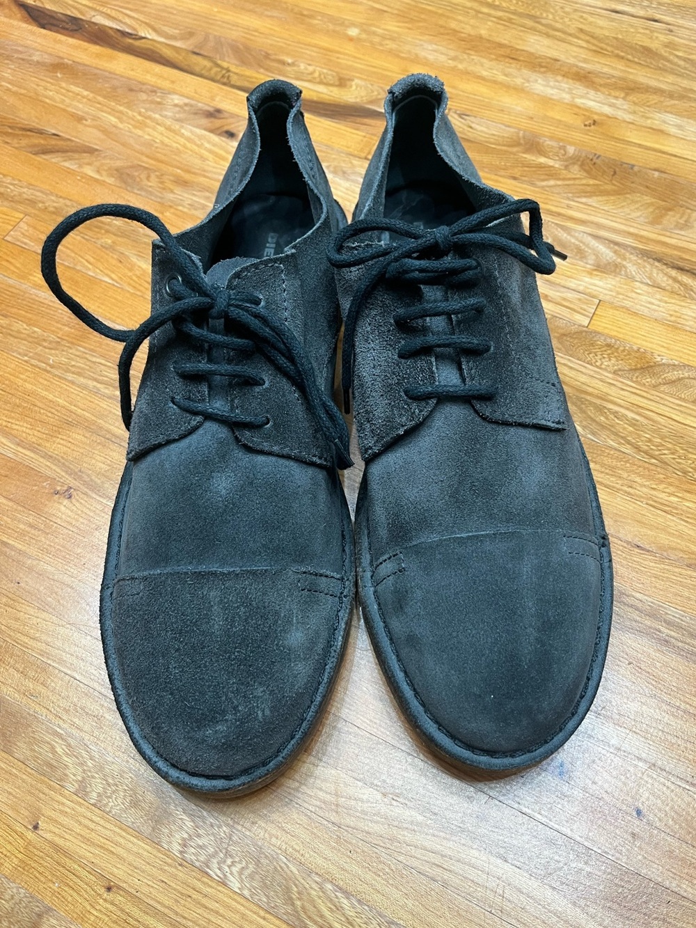 Diesel Men's Black Suede Derby Shoes